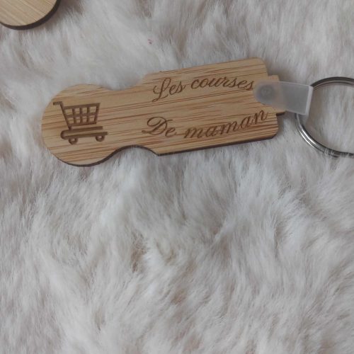 Porte-clés jeton de caddie personnalisé