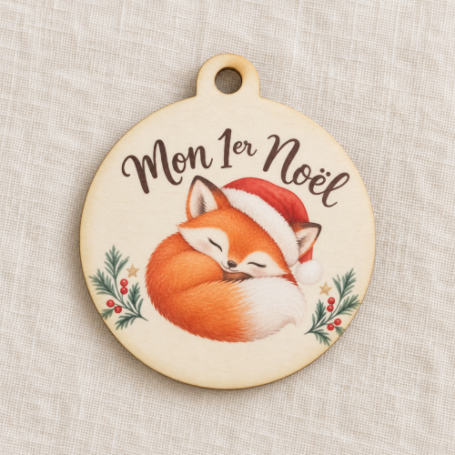 Mon premier Noël – Décoration en bois personnalisée
